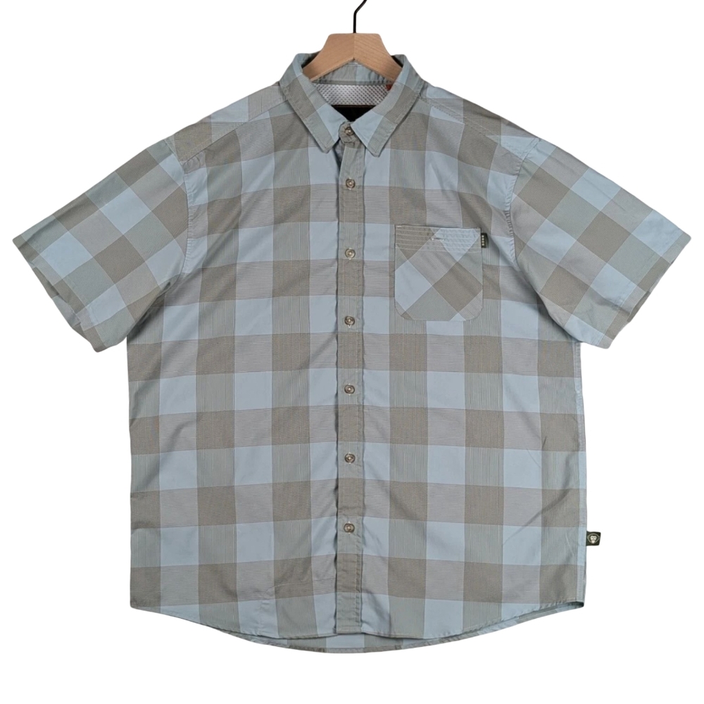 Howler Bros Vented Shirt Men's Large Blue Plaid Fishing Outdoor Nylon Brothers